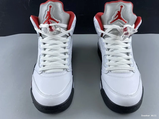 DA1911- Silver Red BestValue 963 Tongue 2929 Fire Jordan5 0605